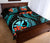 Polynesian Hawaii Quilt Bed Set - Turquoise Plumeria - Polynesian Pride