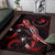 Yap Polynesian Area Rugs - Turtle With Blooming Hibiscus Red - Polynesian Pride