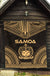 Samoa Premium Quilt - Samoa Coat Of Arms Polynesian Chief Gold Version - Polynesian Pride