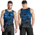 Samoa Polynesian Tank Top (Men) - Blue Turtle Flowing - Polynesian Pride