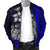 Yap Micronesia Men's Bomber Jackets Blue - Turtle With Hook - Polynesian Pride