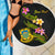 Tuvalu Custom Personalised Beach Blanket - Plumeria Tribal - Polynesian Pride