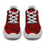 Kanaka White Chunky Sneakers Red - Circle Style - Polynesian Pride