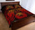 American Samoa Polynesian Quilt Bed Set - Amerian Samoa Seal & Red Turtle Manta Ray - Polynesian Pride