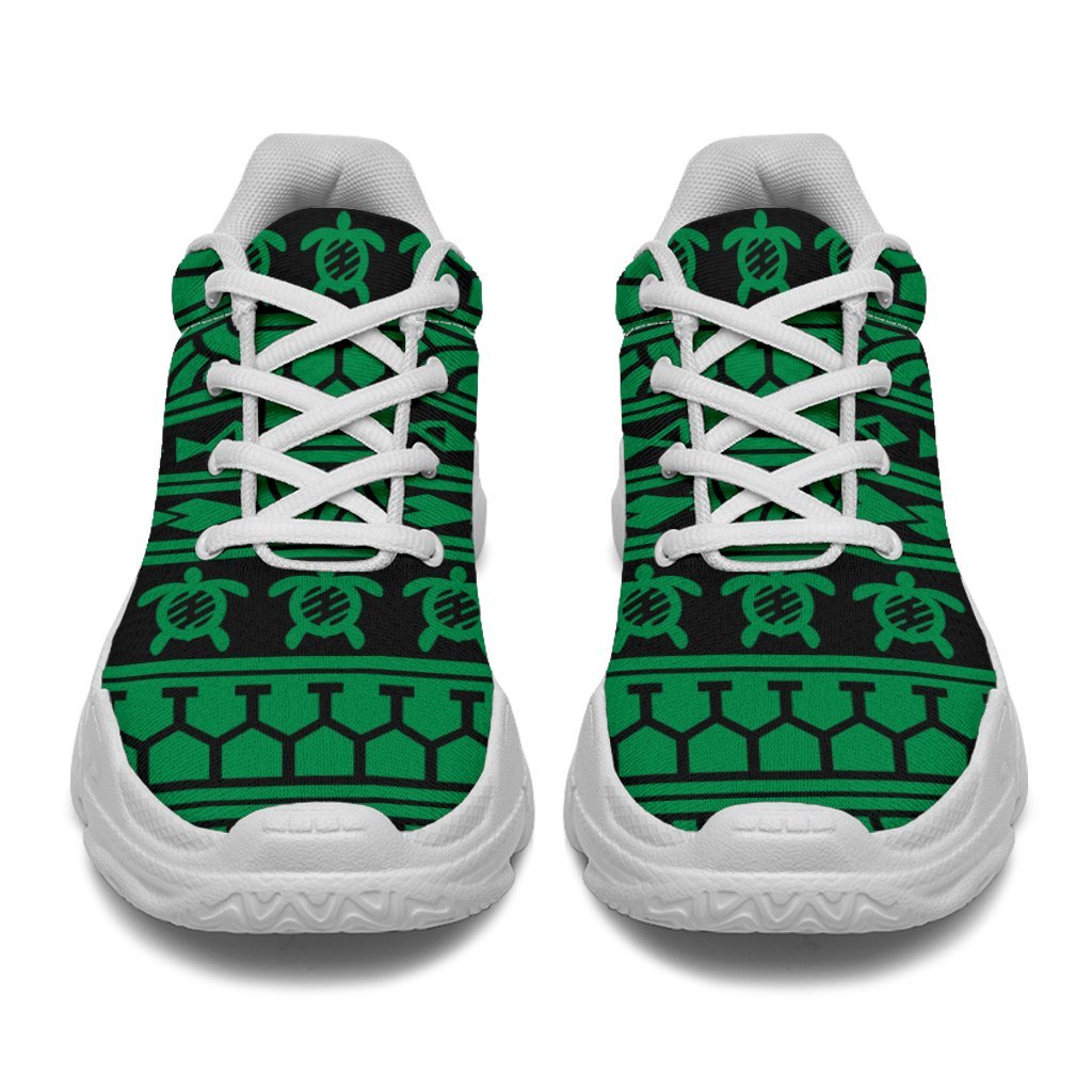 Polynesian tattoo tribal Green Chunky Sneakers - Polynesian Pride