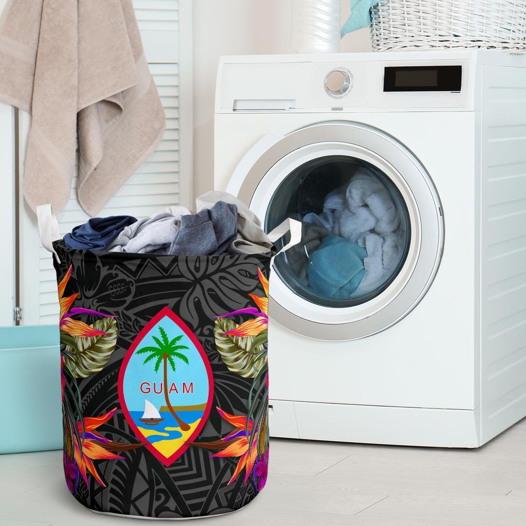 Guam Laundry Basket Hibiscus Polynesian Pattern - Polynesian Pride