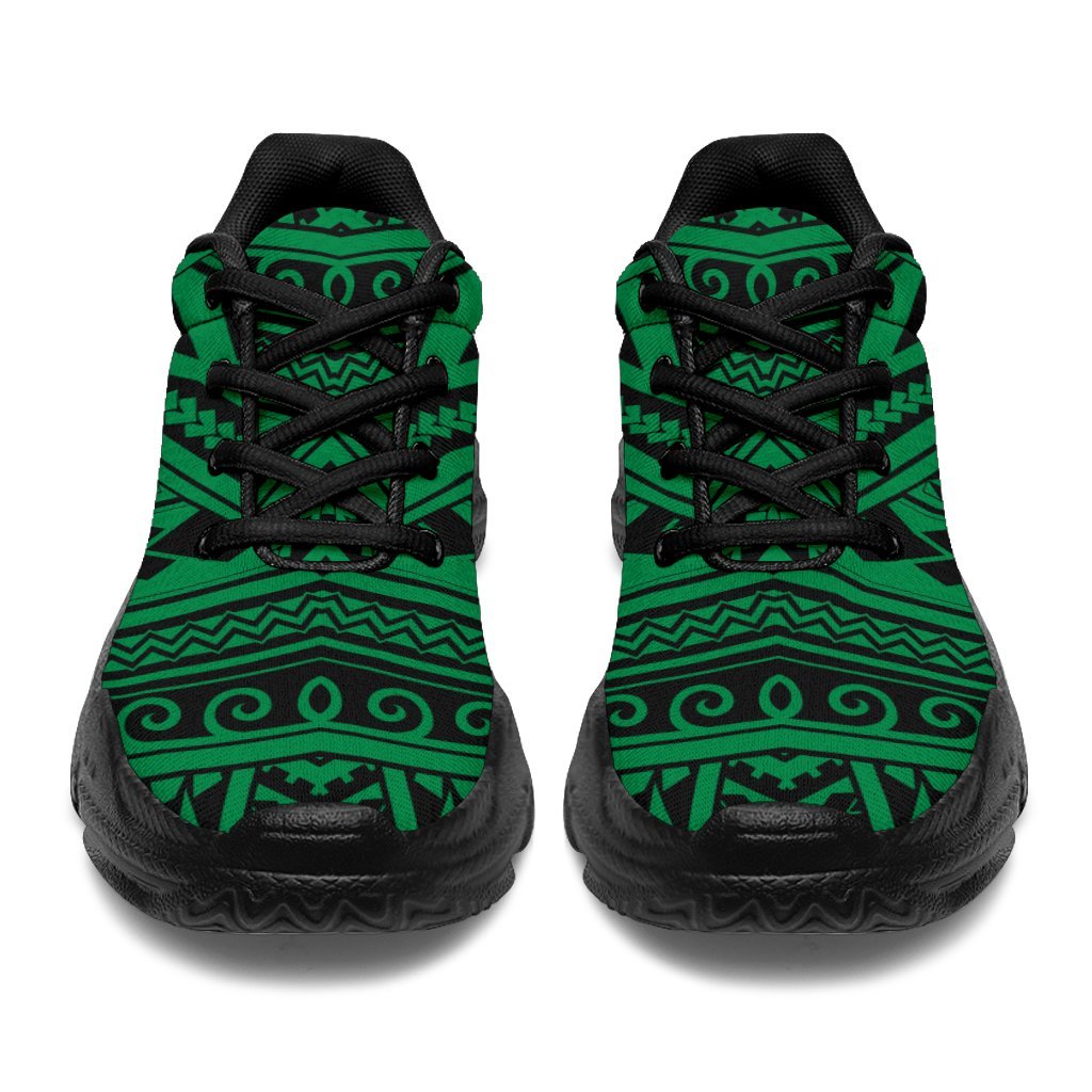 Polynesian Seamless Green Chunky Sneakers - Polynesian Pride