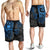 Samoa Polynesian Shorts (Men) - Blue Turtle Flowing - Polynesian Pride