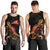 Tokelau Men Tank Top - Turtle With Blooming Hibiscus Gold - Polynesian Pride