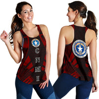 Northern Mariana Islands Women Racerback Tank - Polynesian Tattoo Red - Polynesian Pride