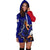 American Samoa Women's Hoodie Dress - Eagle Style Polynesian Patterns - Polynesian Pride