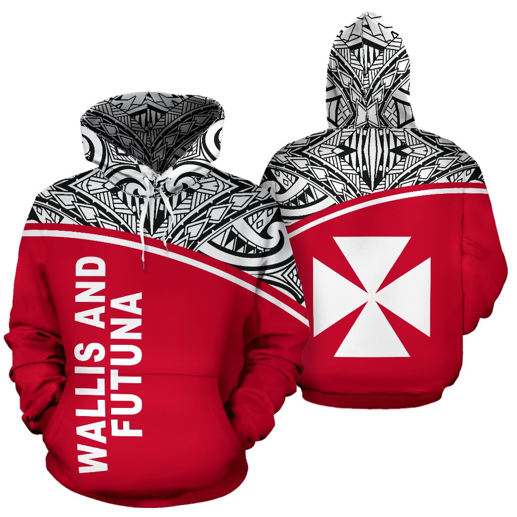 Wallis and Futuna Polynesian Hoodie Red Unisex Red - Polynesian Pride