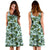 Hawaii Tropical Flowers Monstera Leaf Midi Dress - Polynesian Pride