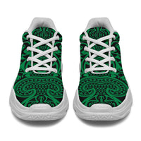 Polynesian Kakau Turtle Green Chunky Sneakers - Polynesian Pride
