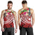 Marshall Islands Polynesian Men's Tank Top - Summer Plumeria (Red) - Polynesian Pride