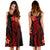 Polynesian Hawaii Midi Dress - Red Plumeria - Polynesian Pride