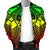 Guam Polynesian Men's Bomber Jacket - Guam Reggae Seal with Polynesian Tattoo - Polynesian Pride