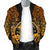 Guam Polynesian Men Bomber Jacket - Gold Turtle Homeland - Polynesian Pride