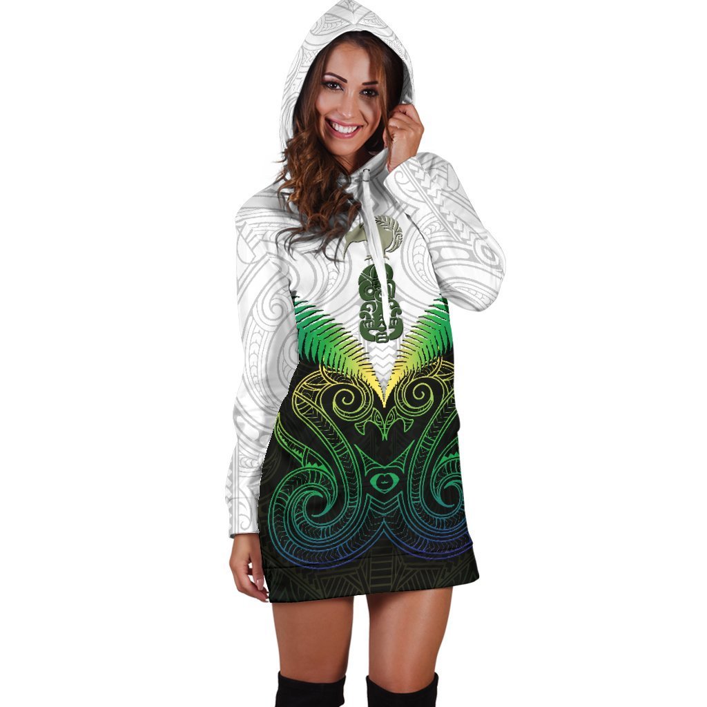 Maori Manaia New Zealand Women Hoodie Dress Rasta - Polynesian Pride