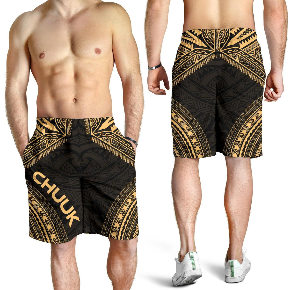 Chuuk Men's Shorts - Polynesian Chief Gold Version - Polynesian Pride