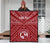 Tonga Personalised Premium Quilt - Tonga Seal With Polynesian Tattoo Style (Red) - Polynesian Pride