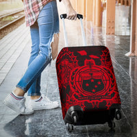 Samoa Polynesian Luggage Covers Map Red - Polynesian Pride