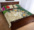 Kosrae Polynesian Quilt Bed Set - Hibiscus Turtle Tattoo Beige - Polynesian Pride