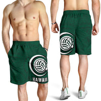 Polynesian Hawaii Men's Short - Volleyball Hawaii Map Green - Polynesian Pride