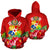 Tonga Polynesian Hoodie Flag Hibiscus Unisex Red - Polynesian Pride