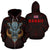 Polynesian Kamapuaa Flag of Hawaii Zip Hoodie Red Hawaiian Mythology Style Unisex Red - Polynesian Pride