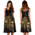 Polynesian Midi Dress - Gold Pineapple - Polynesian Pride