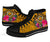 Hawaii High Top Shoes - Kanaka Maoli With Hibiscus On Polynesian Patterns (YELLOW) - Polynesian Pride