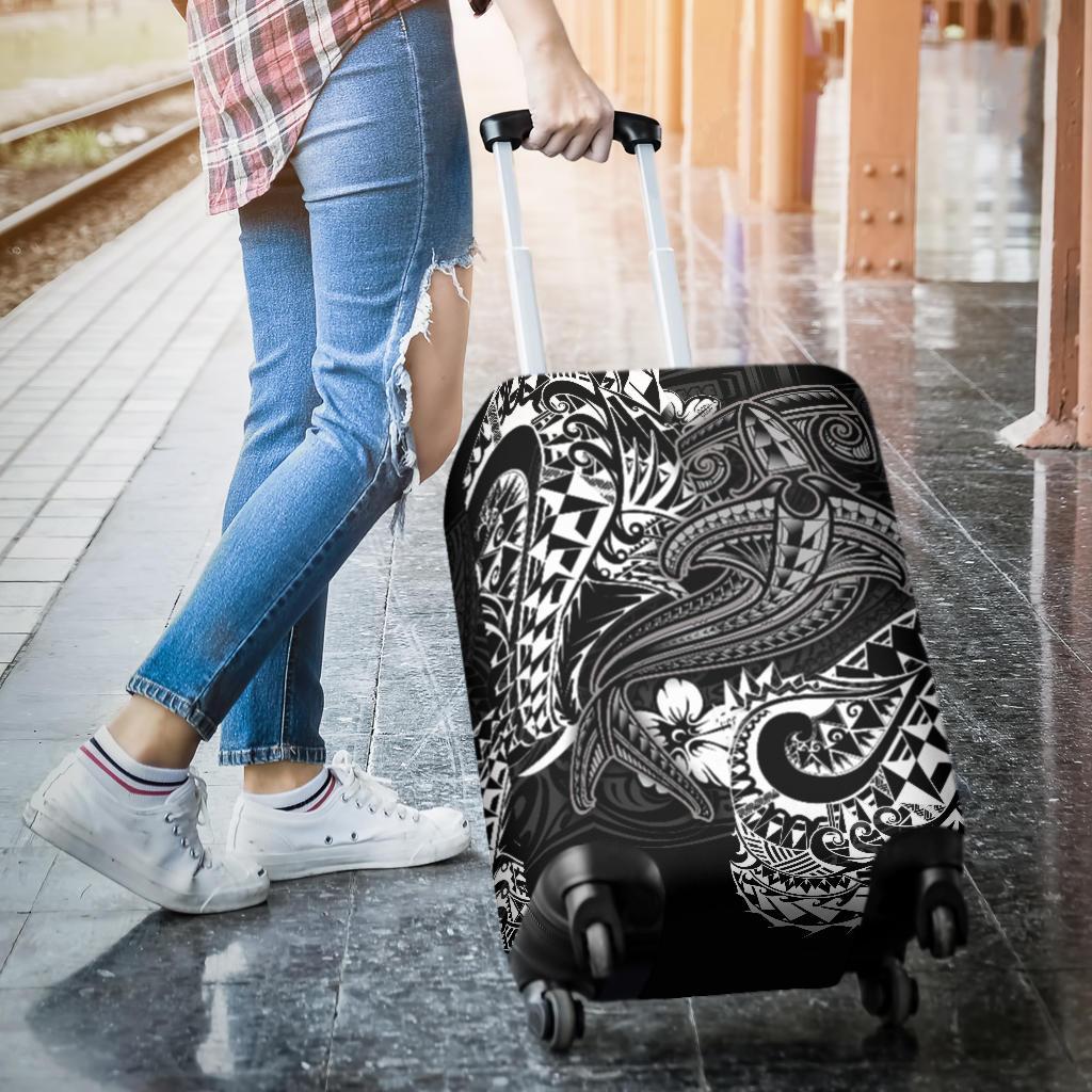 Polynesian Luggage Covers - White Shark Polynesian Tattoo - Polynesian Pride