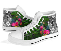 New Caledonia High Top Shoes - Turtle Plumeria Banana Leaf Crest - Polynesian Pride