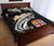 Fiji Custom Personalised Quilt Bed Set - Fiji Seal Polynesian Patterns Plumeria (Black) - Polynesian Pride