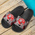 Tonga Sandals - Tribals Flower Special Pattern Black - Polynesian Pride