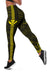 Hawaii Hibiscus Polynesian Kakau Yellow Legging - Dry Style - AH - Polynesian Pride