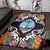 Guam Area Rug - Coat OfArmsWith Tropical Flowers - Polynesian Pride