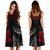 Polynesian Midi Dress - Black Red Floral - Polynesian Pride