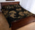 Hawaii Head Hammer Shark Hibiscus Gold Quilt Bed Set - Polynesian Pride