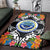 Federated States of Micronesia Area Rug - Coat OfArmsWith Tropical Flowers - Polynesian Pride