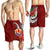 Tahiti Polynesian Men Shorts - Hibiscus Coat of Arm Red - Polynesian Pride