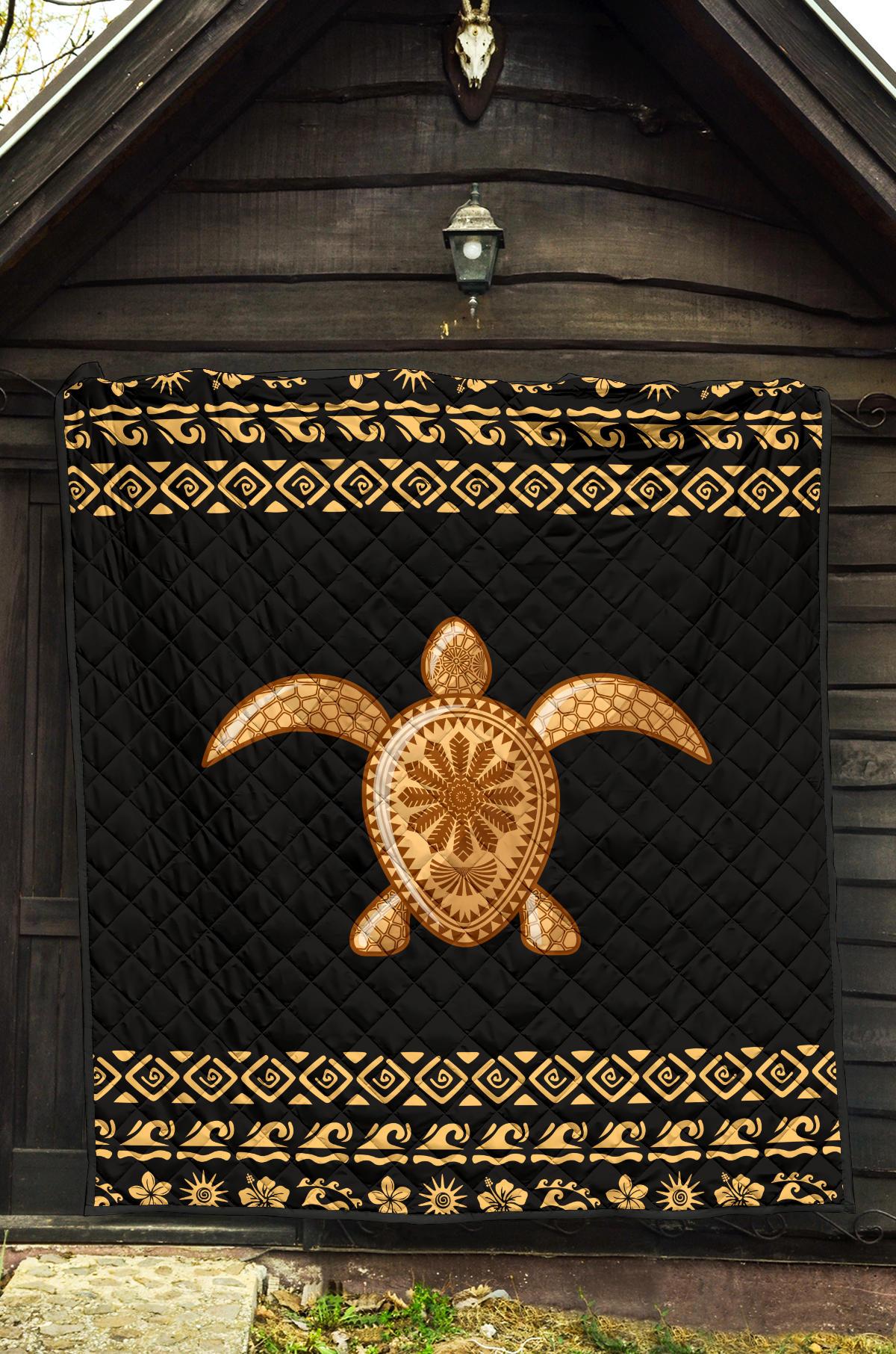Golden Polynesian Premium Quilt - Polynesian Pride