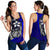 Federated States of Micronesia Women's Racerback Tank Blue - Turtle With Hook Blue - Polynesian Pride