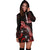 Vanuatu Polynesian Hoodie Dress - Turtle With Blooming Hibiscus Red - Polynesian Pride