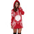 Northern Mariana Islands Polynesian Hoodie Dress Map Red White - Polynesian Pride