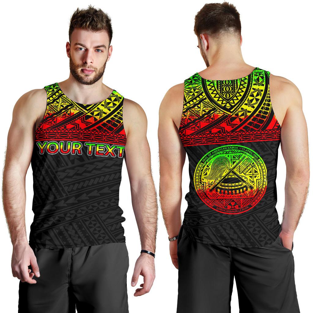 American Samoa Custom Personalised Men's Tank Top - Polynesian Reggae - Polynesian Pride
