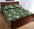 Hawaii Quilt Bed Set Summer Plumerias Flowers Palm Tree Monstera Leaves. AH - Polynesian Pride