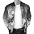 Samoa Men's Bomber Jacket - Humpback Whale with Tropical Flowers (White) - Polynesian Pride