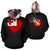 Tonga Hoodie Tonga Heart Flag Coat of Arms TH7 Unisex Black & Red & White - Polynesian Pride